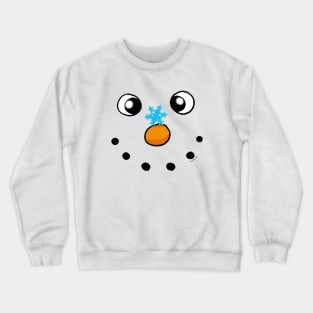 funny Christmas snowman face Crewneck Sweatshirt